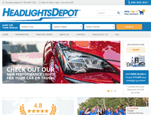 Tablet Screenshot of headlightsdepot.com